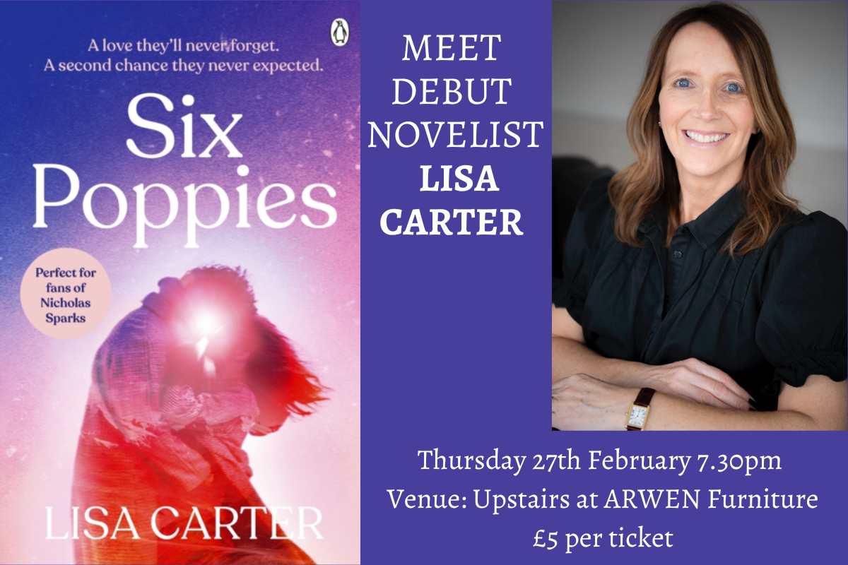 An Evening with LISA CARTER Introducing her Debut Novel SIX POPPIES